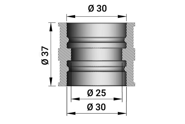 Manicotto Per Carburatori Phbl 19 - 25 (37 Mm) Malossi 134814b